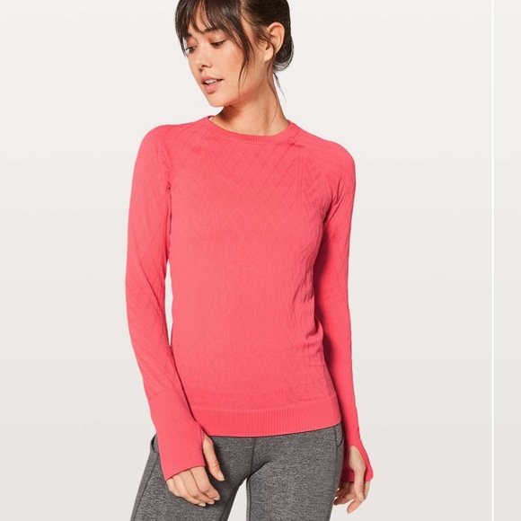 lululemon athletica Tops - lululemon athletica Coral Long Sleeve Tee